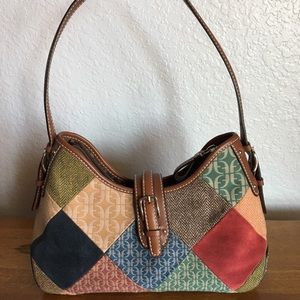 Country style patchwork purse - Fossil